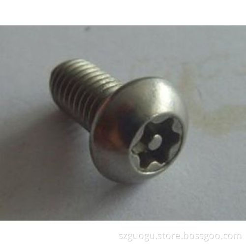 Torx recessed screw, hexalobular socket cheese head